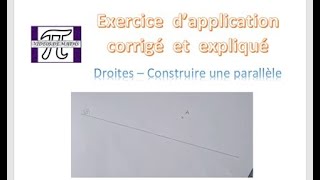 DROITES  Construire une parallèle [upl. by Viridis]