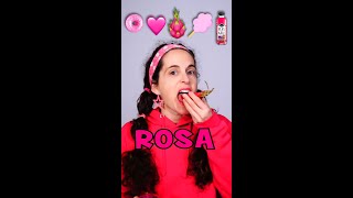 COMIENDO EMOJIS DE COLOR ROSAS 💖💖💖 ASMR Shorts [upl. by Alletneuq]