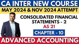 Consolidated Financial Statements  2  Ch 10 Unit 1  CA INTER Advanced Accounting  CA Parag Gupta [upl. by Urina747]