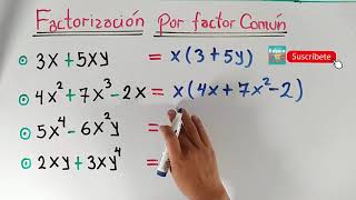 Factorización por el método factor común [upl. by Alolomo]