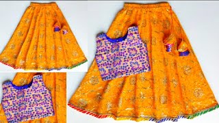 Lehenga Choli Cutting and Stitchingfull tutorial step by step Lehenga choli dress design for kids [upl. by Oisor]