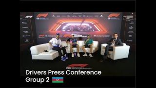 F1 Drivers Press Conference Group 2  AzerbaijanGP 2024 [upl. by Malachy907]