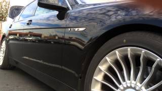 BMW 760Li stock air filter vs KampN with VaccumGage [upl. by Arbe]