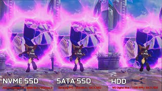 Ratchet and Clank PC  Rift Sequence Loading  NVME Gen 3 vs SATA SSD vs HDD DirectStorage 12 [upl. by Arlin]