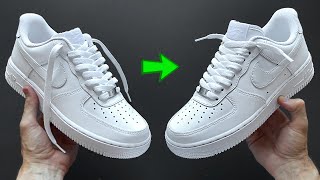 HOW TO LACE NIKE AIR FORCE 1 LOOSE FOR LONG LACES [upl. by Terti578]