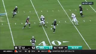 Tua Tagovailoa threads needle to complete 18yard pass and catch with Tyreek Hill [upl. by Amat172]