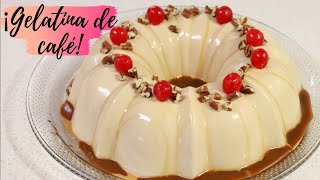 GELATINA DE CAFÉ Y TRES LECHES ı POSTRE DELICIOSO DE CAFÉ muy fácil Postre navideño🎄🎄🎄 [upl. by Annayak]