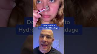 Derm reacts to SUPER satisfying hydrocolloid patch removal dermreacts doctorreacts [upl. by Poliard751]