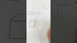 1 Point Perspective Drawing Demonstration [upl. by Seaton]