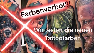 Tattooverbot  Wir Tätowieren mit den neuen Reach Konformen Tattoofarben von Iam ink und Quantum [upl. by Arturo374]