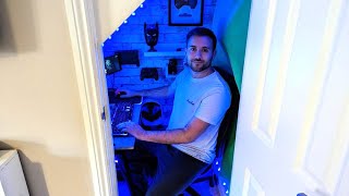 Incredible Man Cave Cupboard Under The Stairs Gaming Setup [upl. by Barkley]