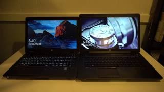 HP ZBook 15 G2 vs ZBook 17 G1  review  quick comparison [upl. by Oimetra859]