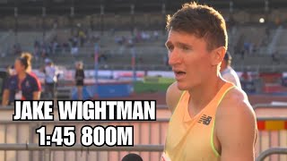 Jake Wightman Post Race Reaction 800m  Stockholm Diamond League 2024 [upl. by Nosnar]