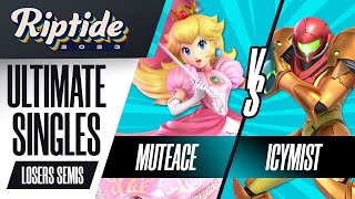 MuteAce Peach vs IcyMist Samus  Ultimate Singles Losers Semis  Riptide 2023 [upl. by Etnovahs]