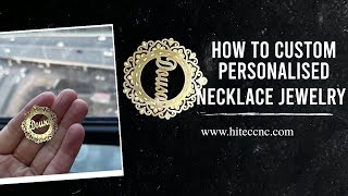 How to custom personalised necklace jewelry by hitec laser marking machine [upl. by Jaquith]