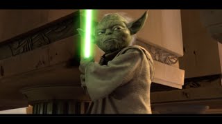 Every Yoda Fight Attack of the Clones The Clone Wars Revenge of the Sith [upl. by Chickie]