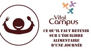 Ce quil faut retenir pour léquilibre alimentaire dune journée  Vital Campus [upl. by Idaline]