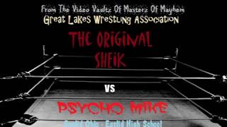 G L W A Great Lakes Wrestling Association The Original Sheik Vs PsYcHo MikE at Euclid Ohio [upl. by Melleta]