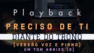 Preciso de Ti  Playback 🎹🎤Um tom abaixo G diantedotrono [upl. by Pesek]