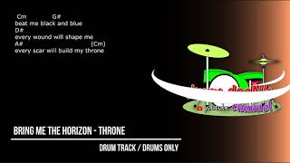 Bring Me The Horizon  Throne drums only chord guitar amp liric [upl. by Panta]