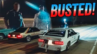 BUSTED Racing our Stick Shift Mustangs  COP WAS PISSED SRC vs KrakenRacing [upl. by Chloris]