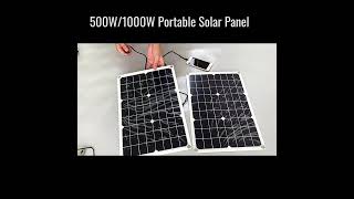 500W1000W Portable Solar Panel Bank Home Camping RV Car Charging 12V Controller [upl. by Narda]