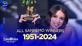 🇮🇹 Sanremo All Winners  Tutti i Vincitori 19512024 [upl. by Odlabso]