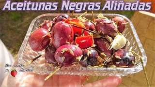 Aceitunas Negras Aliñadas  Curado de Aceitunas Moradas [upl. by Aiuqal416]