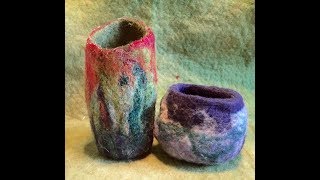 Wet Felted Wool Bowl [upl. by Laven212]