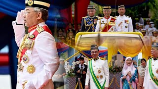 PM Anwar Ibrahim Mengiringi YDP Agong amp Raja Permaisuri Dalam Istiadat Mengarak PanjiPanji 2023 [upl. by Nohtanoj]