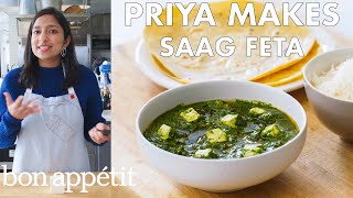 Priya Makes Saag Feta  From the Test Kitchen  Bon Appétit [upl. by Eillor]