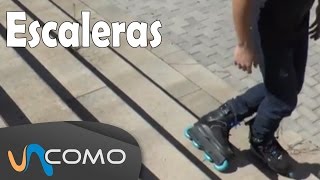 Subir y bajar escaleras con patines [upl. by Allerbag]