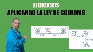 Ejercicios de la ley de Coulomb [upl. by Sachi]