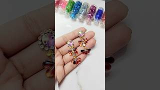 HOW TO MAKE BEAUTIFUL EARRINGSDIY RED EARRINGS shortsfeed diy earrings viralvideo [upl. by Ditter]