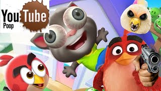 YTP Tafucking Tom and Pissed off Pigeon Crossover Talking Tom x Angry birds [upl. by Fife278]