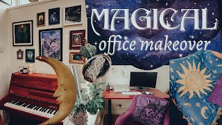 Dream Magical Office Makeover 🌛 Witchy Whimsigoth Dark Academia vibes ☁️ [upl. by Molly]