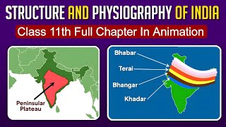 Structure And Physiography of India class 11 Full Chapter Animation  Class 11 Geography Chapter 2 [upl. by Saunderson]