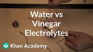 Electrolyte test pure water vs vinegar  Physics  Khan Academy [upl. by Wei920]