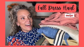 QUICK Fall Dress Haul from Meijer [upl. by Euqinimod]