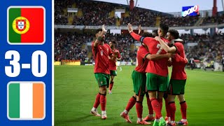 Portugal vs Ireland HIGHLIGHTS 30 Bruno Fernandes shines and Cristiano Ronaldo goals [upl. by Anauqaj]