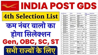 Indian post gds final merit list  gds latest news  gds 4th merit list  gds final result 2024 [upl. by Ahsinna609]