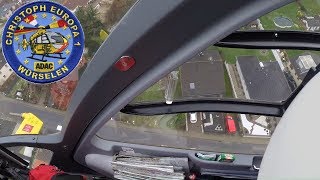 Christoph Europa 1 EC135 Cockpit Einsatz Linnich [upl. by Hultgren]