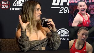 Mackenzie Dern Predicts Zhang Weili vs Yan Xiaonan for UFC 300 [upl. by Auria306]