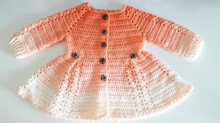 Crochet 23 How to crochet the quotBlushquot girls cardigan [upl. by Vannie]