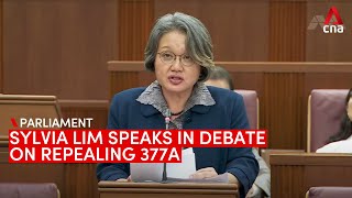 Sylvia Lim speaks in debate on repealing Section 377A [upl. by Nonohcle]