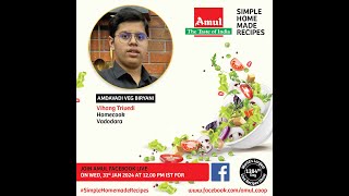 Chef Vihang Trivedi Episode 6756 SimpleHomemadeRecipes Facebook Live [upl. by Ecyob]