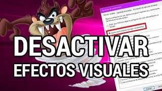 Acelera Windows 10 desactivando los efectos visuales wwwinformaticovitoriacom [upl. by Lamee]