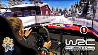 Rally Driver drives WRC 10 with DBOX Haptic Simulator [upl. by Dnalyram]