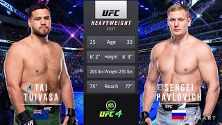 TAI TUIVASA VS SERGEI PAVLOVICH FULL FIGHT UFC ON ESPN 42 [upl. by Netram]