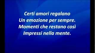 Un Emozione Per Sempre  Eroz Ramazzotti Lyrics [upl. by Aitekram919]